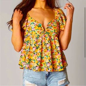 Airy light summer ready- BUDDY LOVE Puff sleeve Houston top